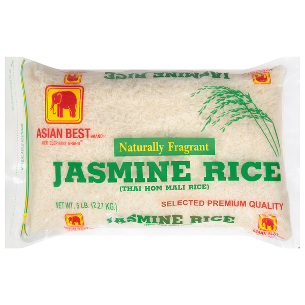 Grains, Rice & Dried Goods Asian Best Red Elephant Brand Jasmine Rice, Naturally Fragrant hero