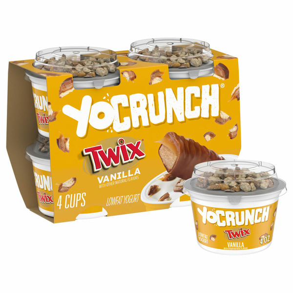 Yogurt YoCrunch Vanilla Lowfat Yogurt with Twix Pieces hero