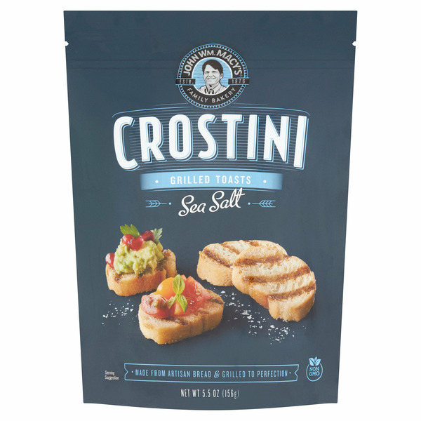 Crackers John Wm. Macy's Sea Salt Grilled Toasts Crostini hero