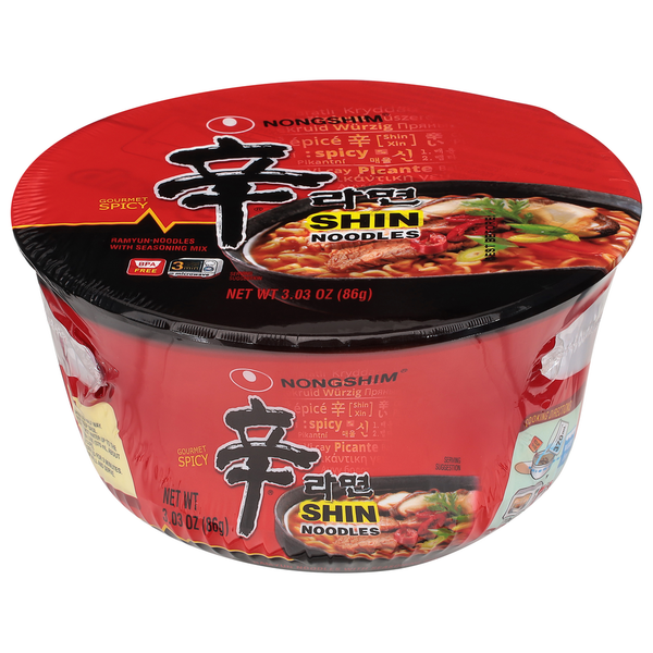 Asian Foods Nongshim Shin Noodles, Gourmet Spicy hero