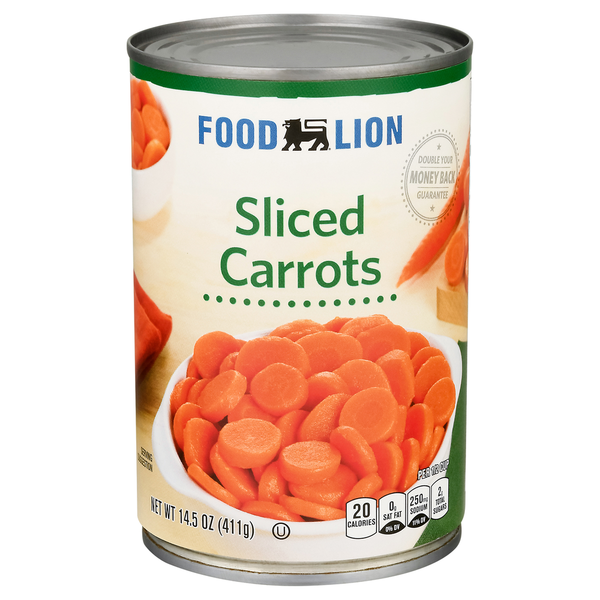 Canned & Jarred Vegetables Food Lion Carrots, Sliced hero