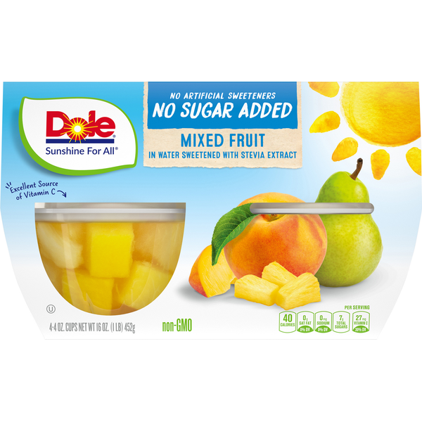 Canned/Jarred Fruits Dole Mixed Fruit, No Sugar Added hero