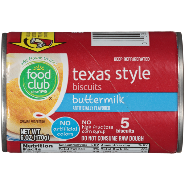 Bakery Desserts Food Club Buttermilk Flavored Texas Style Biscuits hero