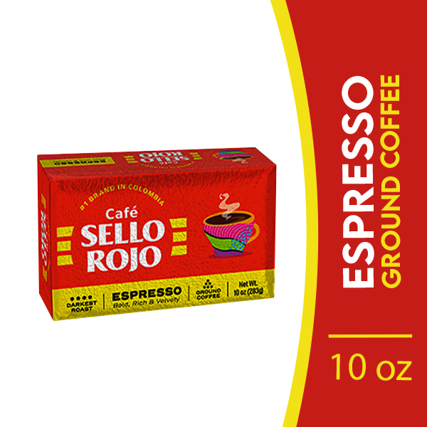 Coffee Grounds and Whole Beans Sello Rojo Espresso, Ground Coffee hero