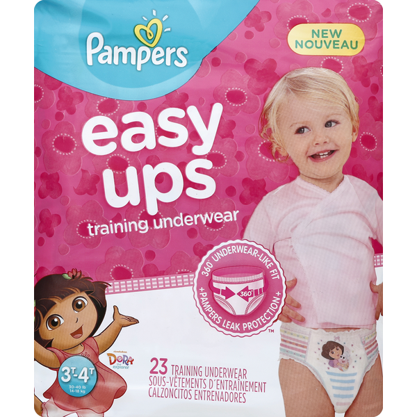 Diapers & Wipes Pampers Training Underwear, 3T-4T (30-40 lb), Dora the Explorer, Jumbo hero