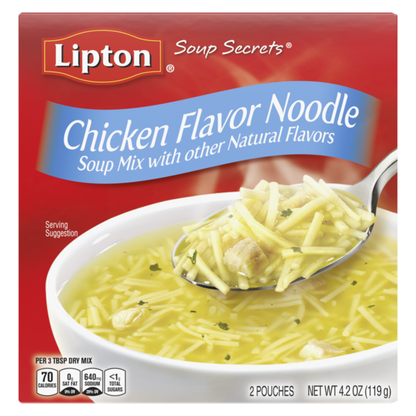 Soup, Stock & Broth Lipton Instant Soup Mix Chicken Flavor Noodle hero