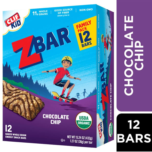 Energy & Granola Bars Zbar Chocolate Chip Organic Kids Snack Bars hero