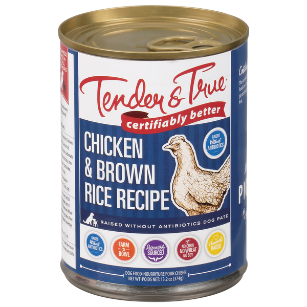 Dog Food & Care Tender & True Dog Food, Chicken & Brown Rice Recipe, Pate hero