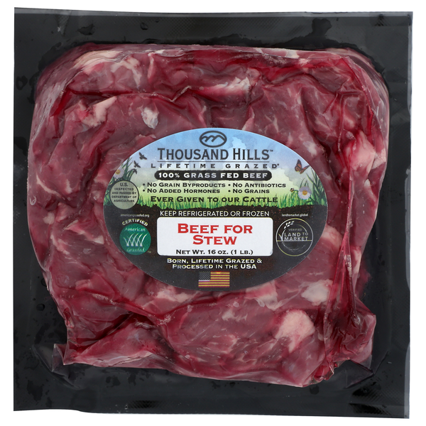 Packaged Meat Thousand Hills Lifetime Grazed Beef For Stew (8 Units @ 16 Oz) hero