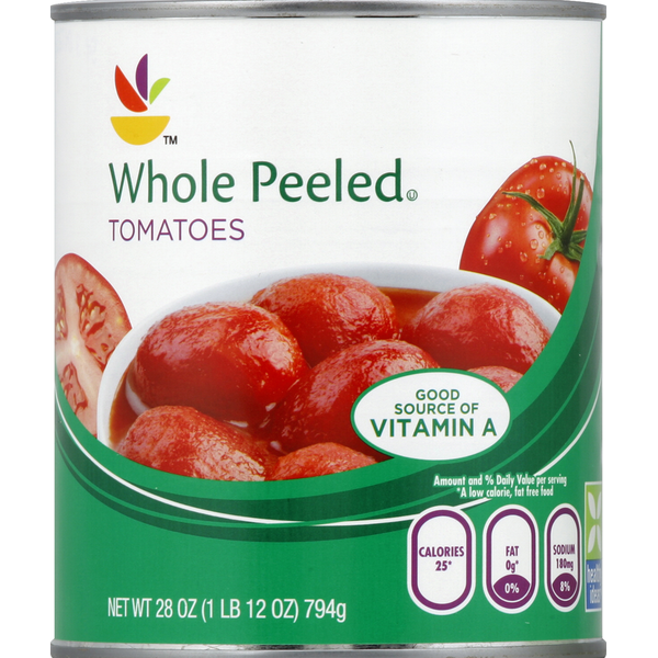 Canned & Jarred Vegetables Store Brand Tomatoes, Whole Peeled hero