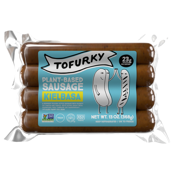 Refrigerated Deli Tofurky Kielbasa Polish-Style Meatless Sausage hero