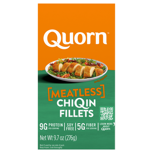 Frozen Vegan & Vegetarian Quorn Chiqin Fillets, Meatless hero