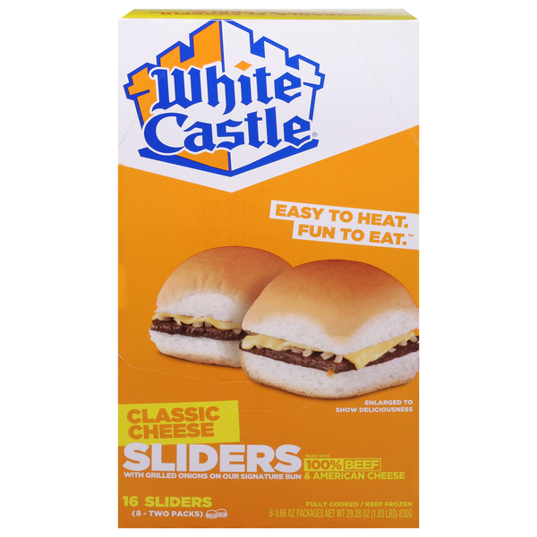 Frozen Appetizers & Sides White Castle Sliders, Classic Cheese hero