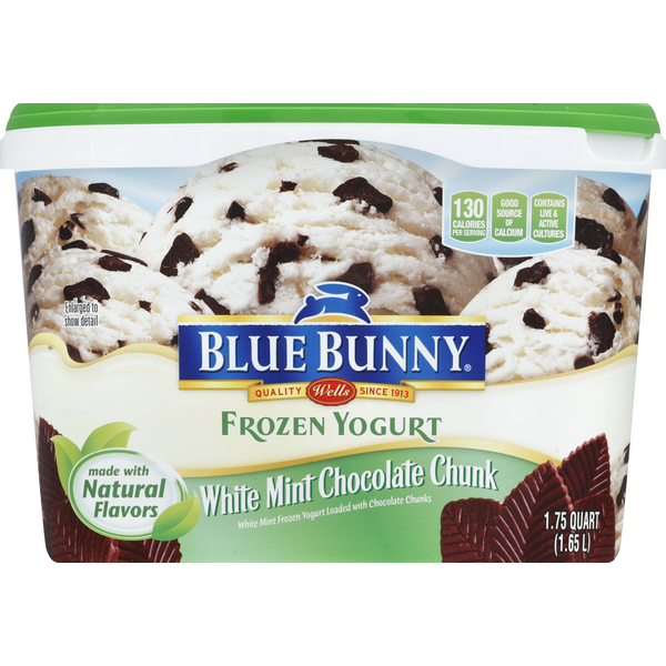 Yogurt Blue Bunny Frozen Yogurt, White Mint Chocolate Chunk hero