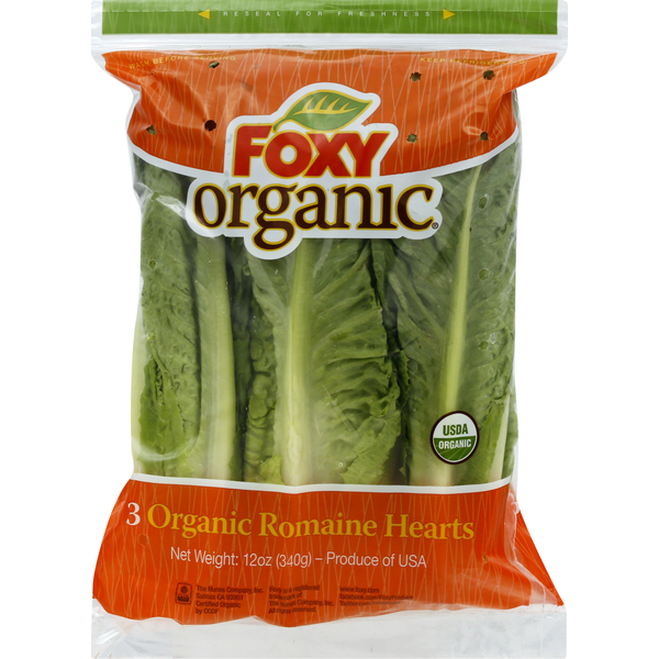 Soup, Broth & Bouillon Foxy Organic Romaine, Hearts hero