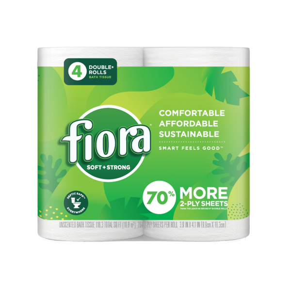 Paper Goods Fiora Soft & Strong Bath Tissue, Double+ Roll hero