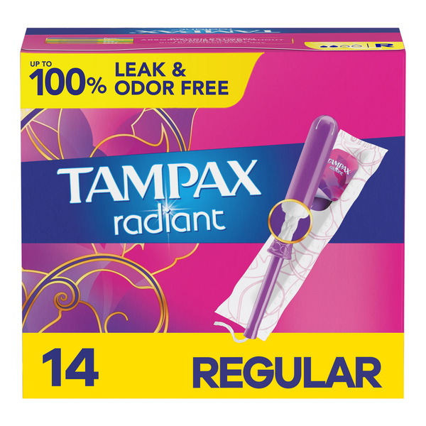 Feminine Care TAMPAX Radiant Tampons Regular Absorbency hero