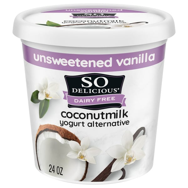 Dairy Alternatives So Delicious Dairy Free Coconutmilk Unsweetened Vanilla Yogurt Alternative hero