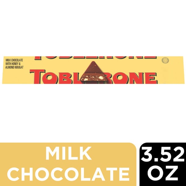 Candy & Chocolate Toblerone Milk Chocolate Bar With Honey And Almond Nougat hero