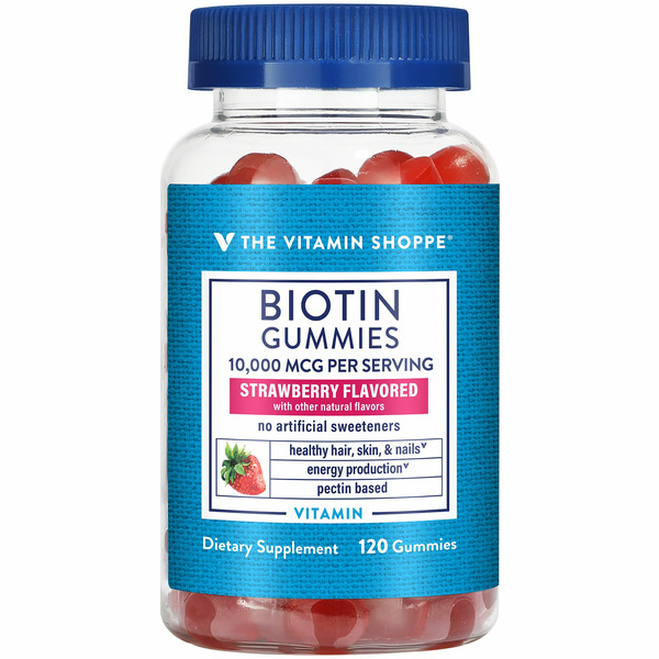 Hair, Skin & Nail Supplements The Vitamin Shoppe Biotin Gummies hero