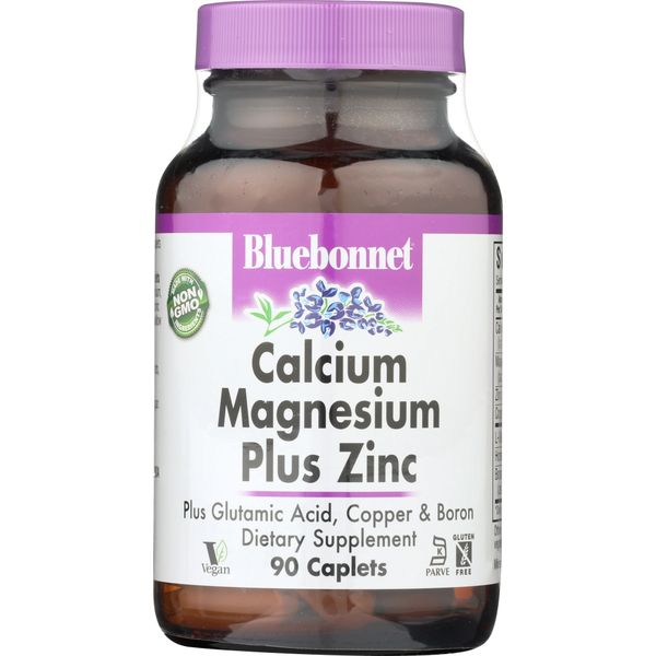 Dietary Supplements Bluebonnet Calcium Magnesium Plus Zinc Caplets hero