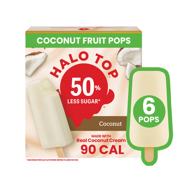 Ice Cream & Ice Halo Top Coconut Fruit Pops hero