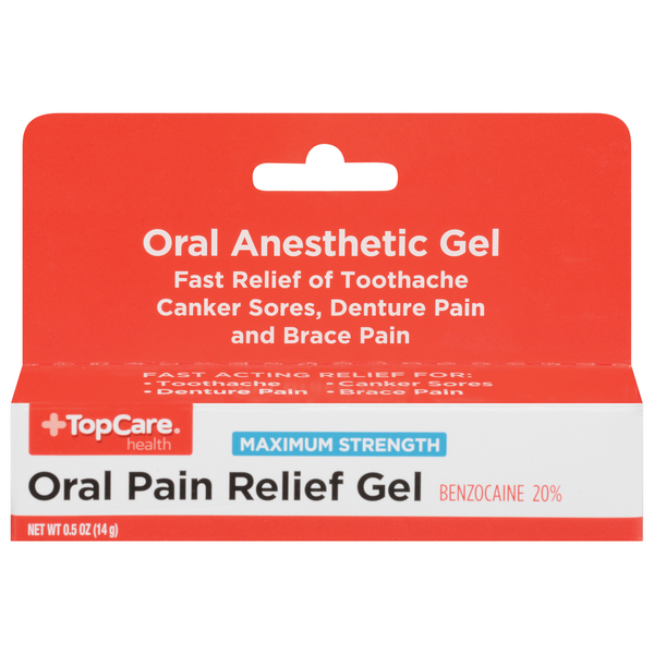 Oral Hygiene TopCare Oral Pain Relief Gel, Maximum Strength hero