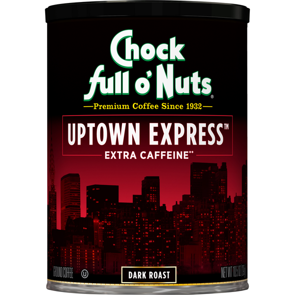 Coffee Chock full o’Nuts Coffee, Ground, Dark Roast, Uptown Express hero