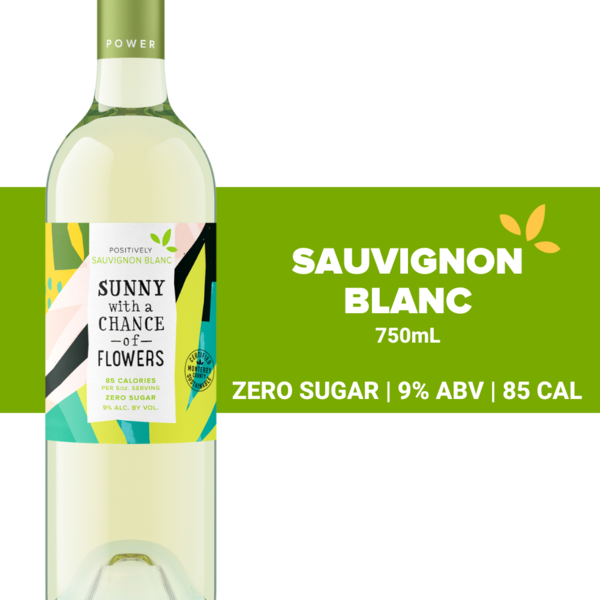 White Sunny with a Chance of Flowers Sauvignon Blanc, Zero Sugar, Low Alcohol, Low Calorie hero