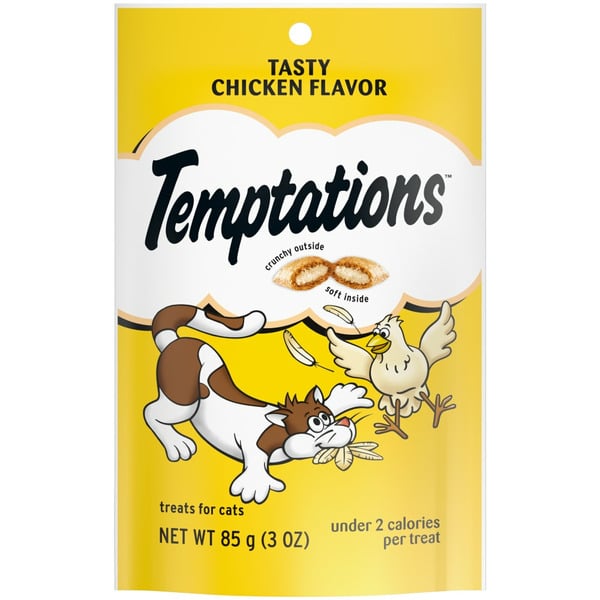 Cat Food & Care TEMPTATIONS Classic Crunchy and Soft Cat Treats Tasty Chicken Flavor hero