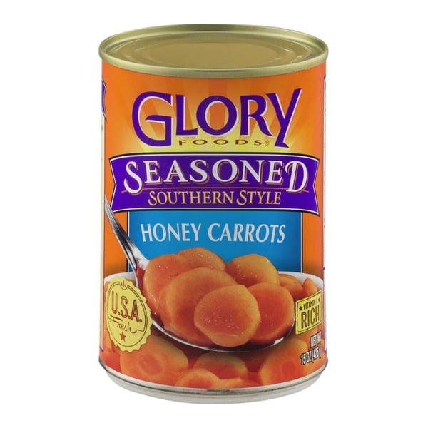 Canned & Jarred Vegetables Glory Foods Seasoned Southern Style Honey Carrots hero