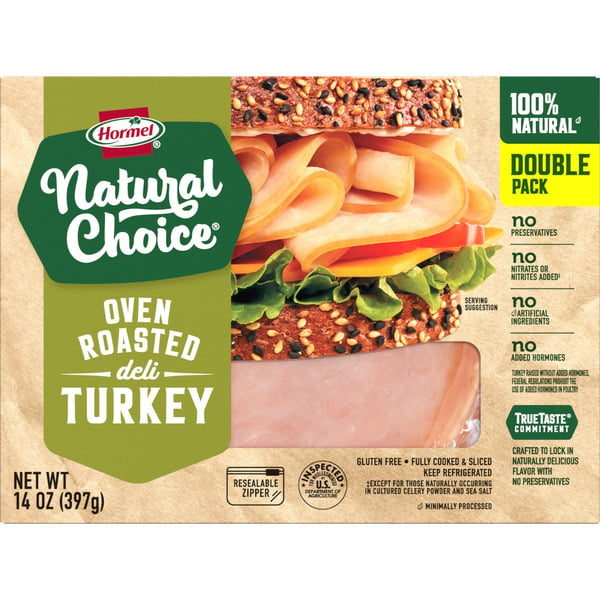 Lunch Meat Hormel Natural Choice Oven Roasted Deli Turkey Family Pack hero