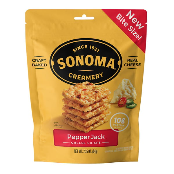 Crackers Sonoma Creamery Pepper Jack Cheese Crisps hero