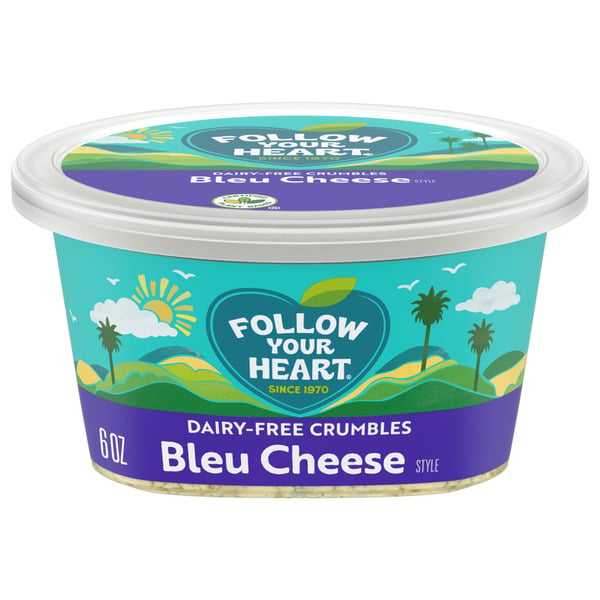 Specialty Cheeses Follow Your Heart Bleu Cheese Crumbles Dairy Free Cheese, Gluten Free, Vegan hero