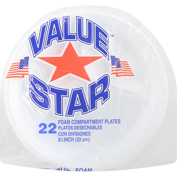 Plates, Bowls, Cups & Flatware Value Star Plates, Foam Compartment hero