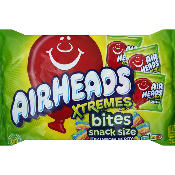 Candy & Chocolate Airheads Candy, Xtremes, Rainbow Berry, Bites Snack Size hero