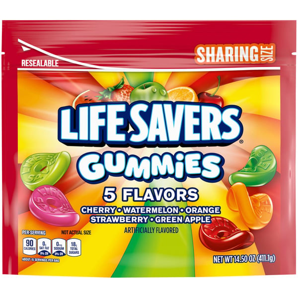 Candy & Chocolate Life Savers Gummy Candy, 5 Flavors, Sharing Size hero