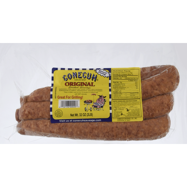 Hot Dogs, Bacon & Sausage Conecuh Smoked Sausage, Original hero