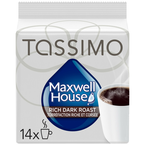 Coffee TASSIMO Maxwell House Rich Dark Roast Coffee Single Serve T-Discs hero