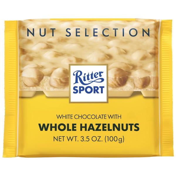 Candy & Chocolate Ritter Sport White Chocolate with Whole Hazelnuts hero