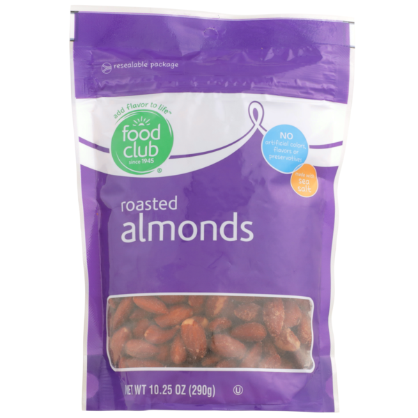 Nuts, Seeds & Dried Fruit Food Club Roasted Almonds hero