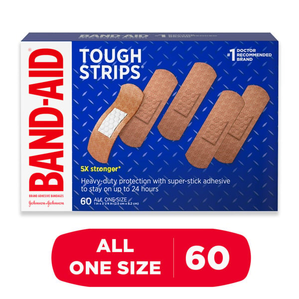 Back to School BAND-AID Tough Strips Adhesive Bandage, All One Size hero