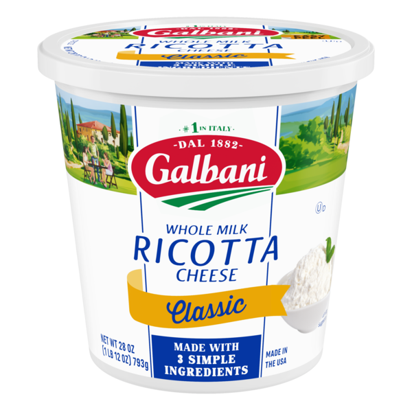 Packaged Cheese Galbani Whole Milk Ricotta Classic Cheese hero