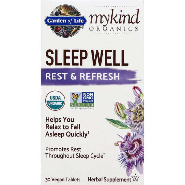 Dietary Supplements Garden of Life Sleep Well, Rest & Refresh, Vegan Tablets hero