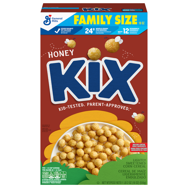 Kix Cereal, Honey, Family Size hero