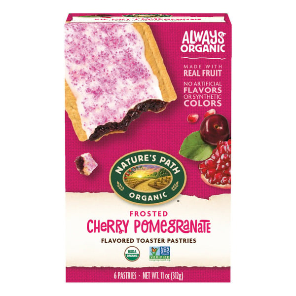 Breakfast Bars & Pastries Nature's Path Frosted Cherry Pomegranate Toaster Pastries hero