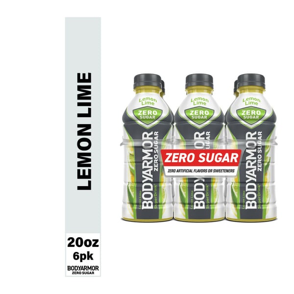 Energy & Sports Drinks BODYARMOR Zero Sugar Sports Drink Lemon Lime hero