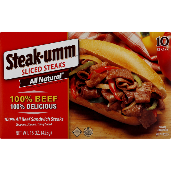 Frozen Meat & Seafood Steak-umm Steaks, Sliced hero