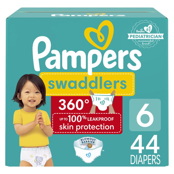 Diapers & Wipes Pampers Swaddlers 360 Pull-On Diapers, Size 6 (35+ lbs) hero