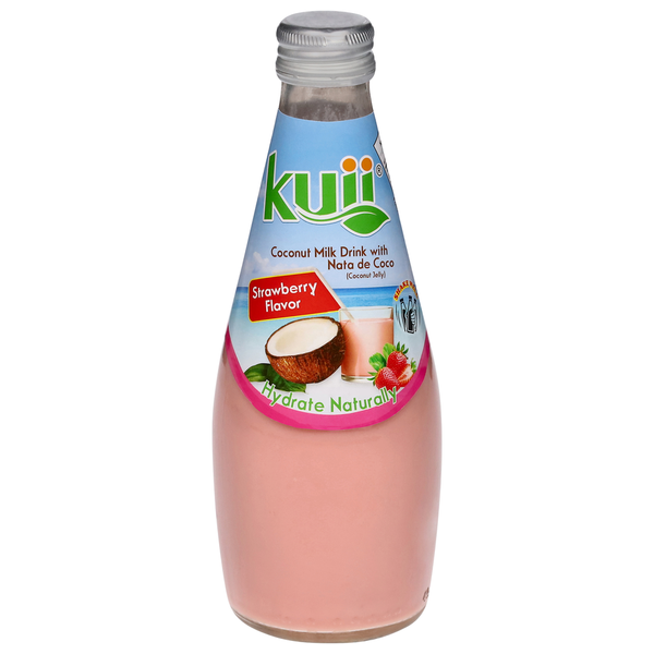 Frozen Dessert Kuii Coconut Milk Drink, with Nata de Coco, Strawberry Flavor hero